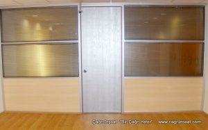 07-Yatay camlı ofis bölme