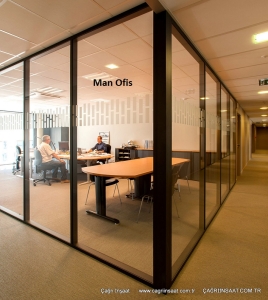 yangına dayanıklı cam bölme duvar sistemi